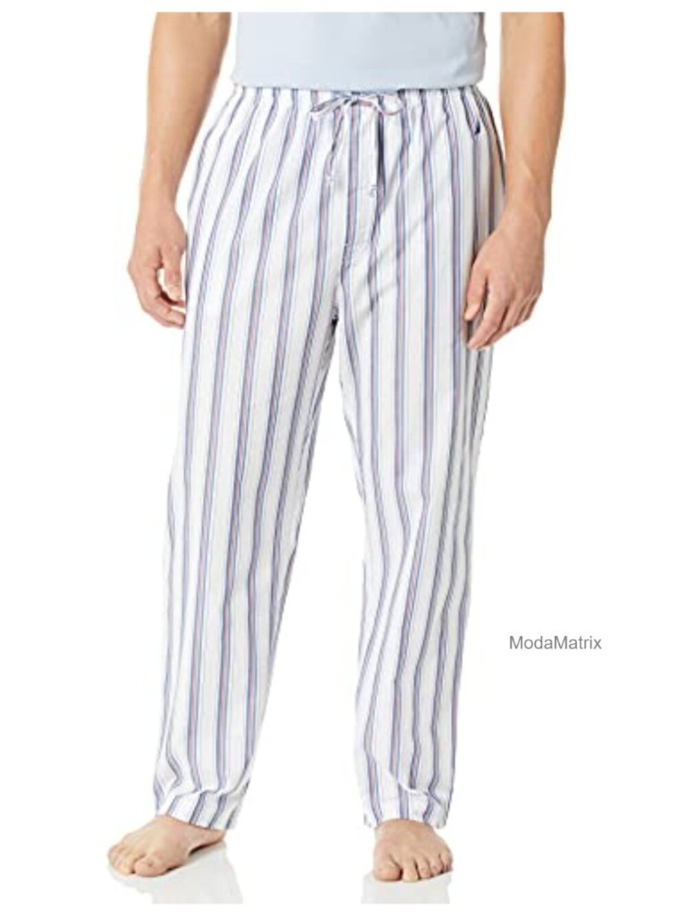 Men's 100% Cotton Pajama Pants Drawstring Elastic Waist